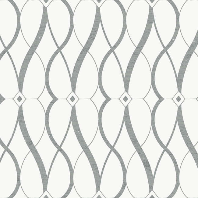 graceful-geo-white-silver-wallpaper-york-wallcoverings-md7173 - York Wallcoverings Wallpaper