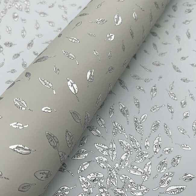 Petite Leaves Spa & Silver Wallpaper - York Wallcoverings - MD7101 - York Wallcoverings Wallpaper