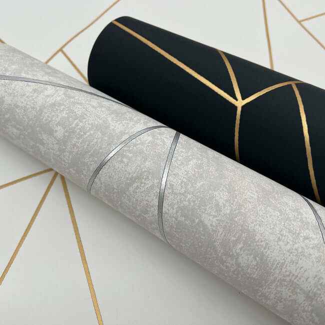 Nazca Neutral & Silver Wallpaper - York Wallcoverings - MD7183