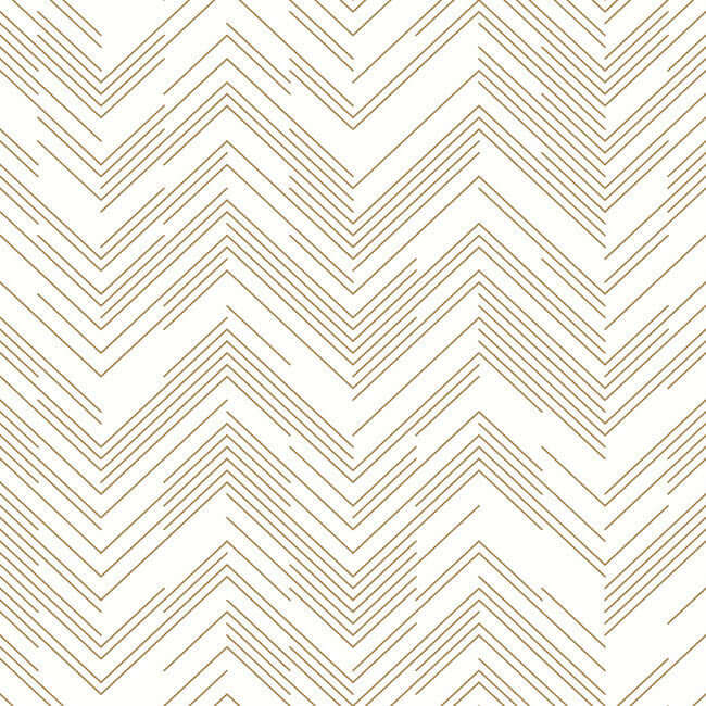polished-chevron-white-gold-wallpaper-york-wallcoverings-md7222 - York Wallcoverings Wallpaper