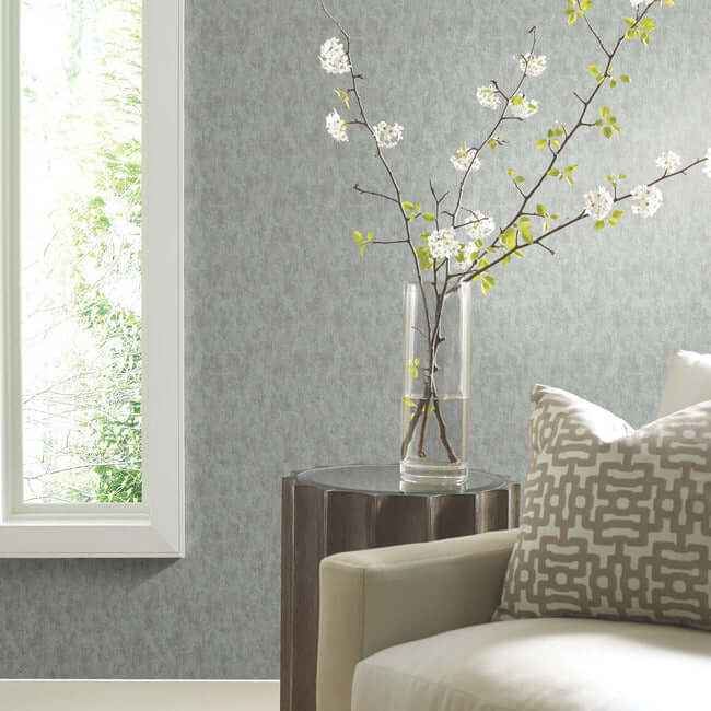 Shimmering Patina Spa & Silver Wallpaper - York Wallcoverings - MD7212 - York Wallcoverings Wallpaper