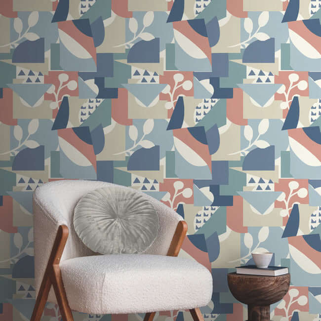 cut-outs-wallpaper-blue-multi-york-wallcoverings-oi0674 - York Wallcoverings Wallpaper