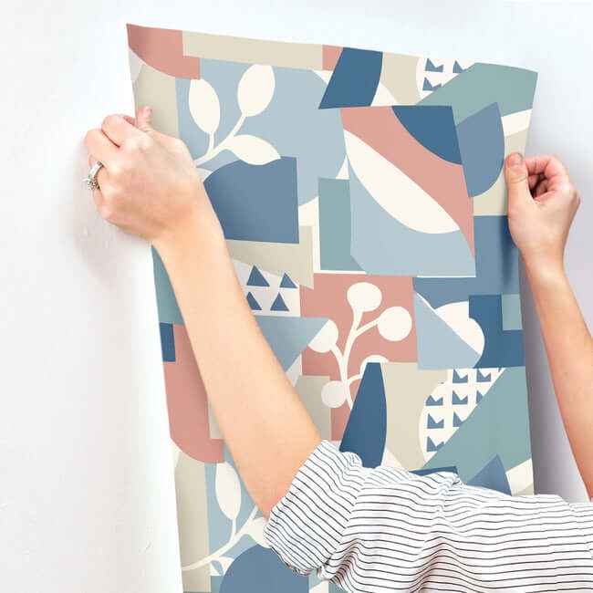 Cut Outs Blue Wallpaper - York Wallcoverings - OI0674 - York Wallcoverings Wallpaper