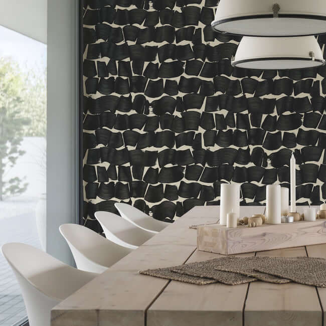 brushed-ink-wallpaper-black-york-wallcoverings-oi0651 - York Wallcoverings Wallpaper