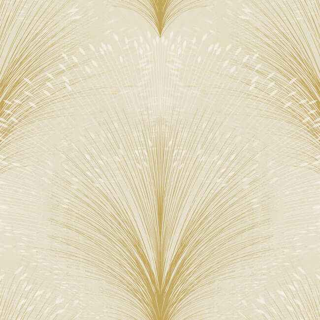 Papyrus Plume Beige Wallpaper - York Wallcoverings - OI0681