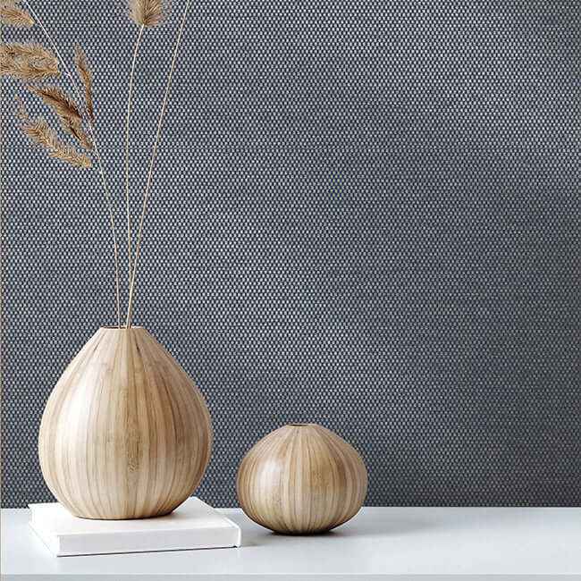 Varna Deep Navy Wallpaper - York Wallcoverings - HW3660R - York Wallcoverings Wallpaper