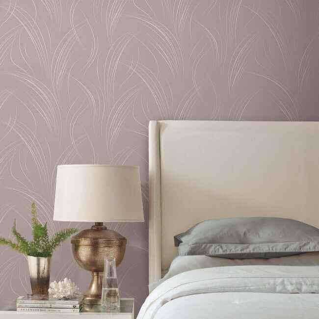 Graceful Wisp Lavender Wallpaper - York Wallcoverings - EV3935 - York Wallcoverings Wallpaper