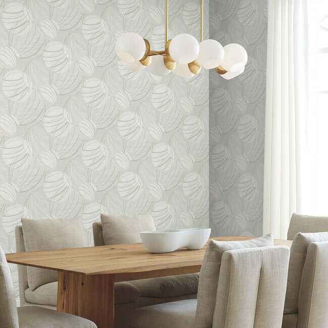Floating Lanterns Light Grey Wallpaper - York Wallcoverings - EV3907 - York Wallcoverings Wallpaper