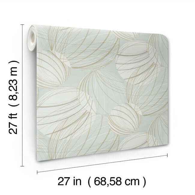 Floating Lanterns Smokey Blue Wallpaper - York Wallcoverings - EV3905 - York Wallcoverings Wallpaper