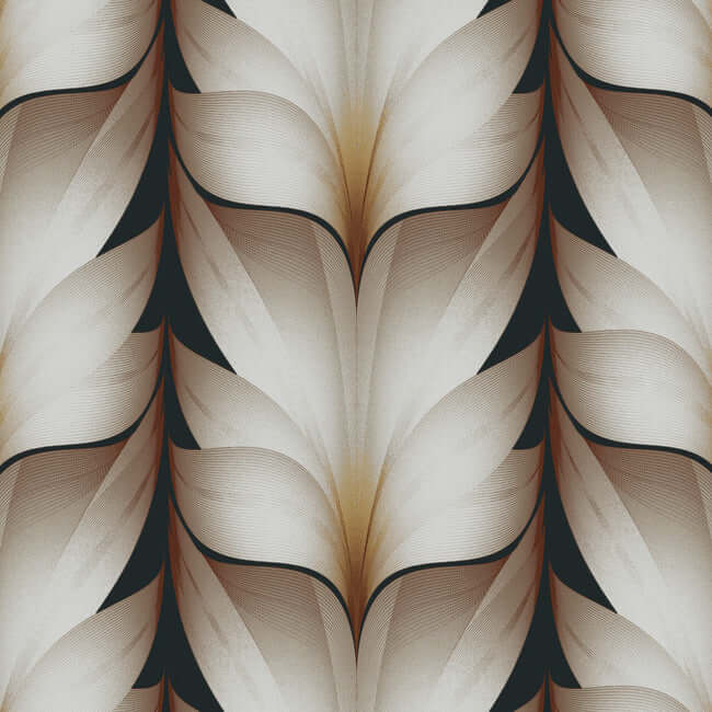 lotus-light-stripe-black-wallpaper-york-wallcoverings-ev3954 - York Wallcoverings Wallpaper