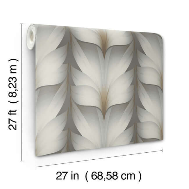 lotus-light-stripe-charcoal-wallpaper-york-wallcoverings-ev3953 - York Wallcoverings Wallpaper