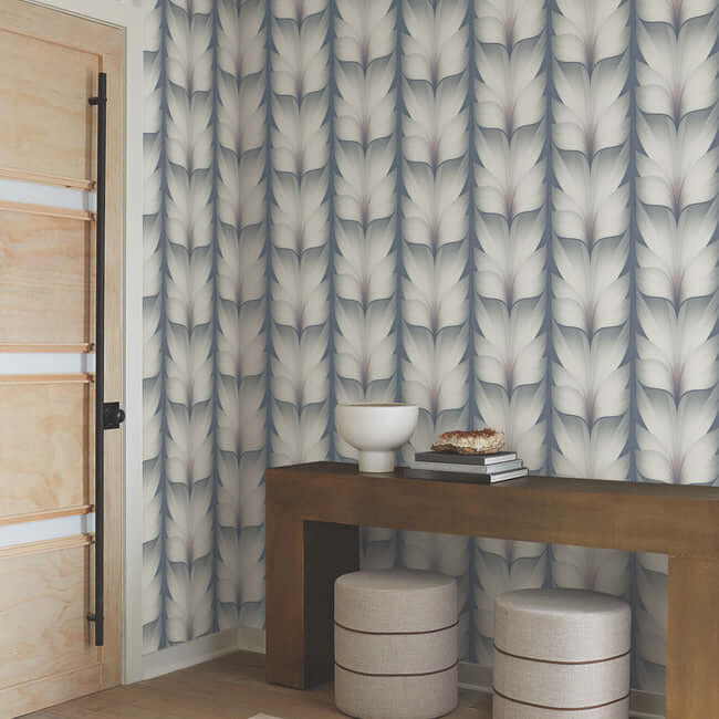lotus-light-stripe-steel-wallpaper-york-wallcoverings-ev3951 - York Wallcoverings Wallpaper