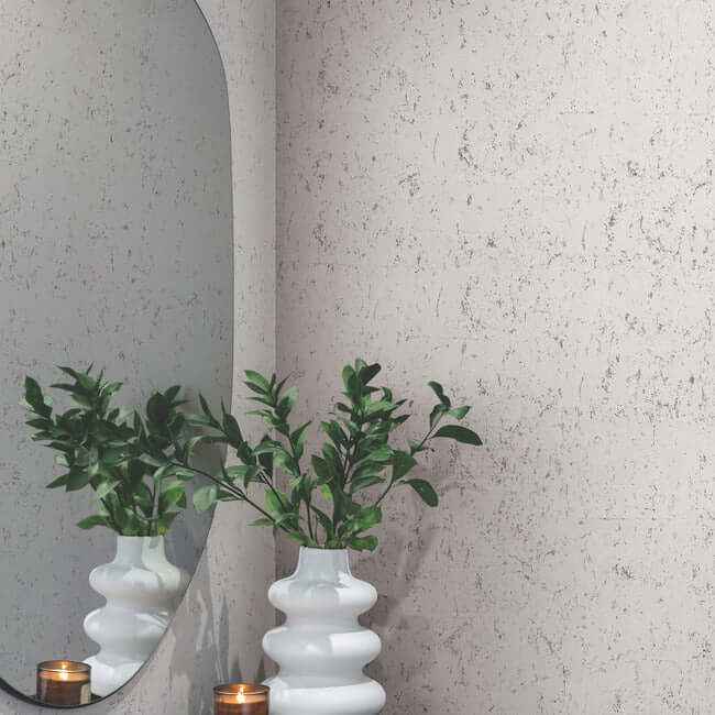 Cork Pale Grey & Silver Wallpaper - York Wallcoverings - EV3901 - York Wallcoverings Wallpaper