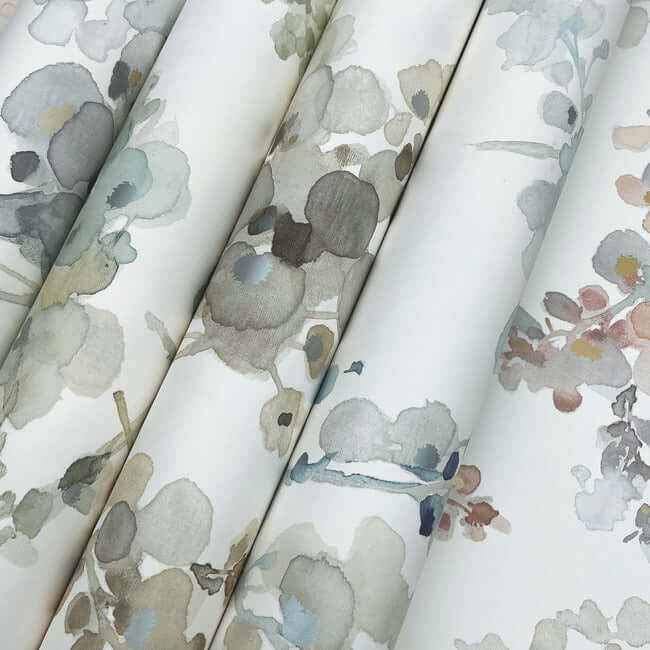 Blossom Fling Steel Wallpaper - York Wallcoverings - EV3971 - York Wallcoverings Wallpaper