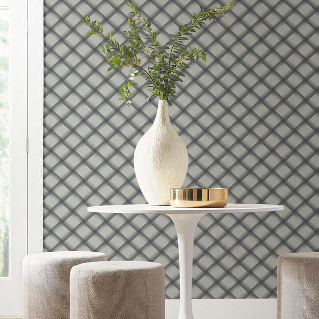 bayside-basket-weave-navy-wallpaper-york-wallcoverings-ev3969 - York Wallcoverings Wallpaper