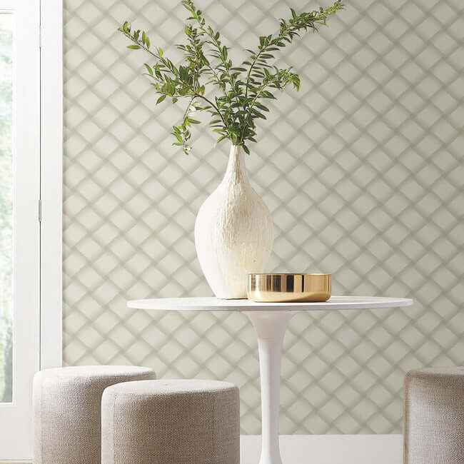 Bayside Basket Weave Neutral Wallpaper - York Wallcoverings - EV3967 - York Wallcoverings Wallpaper