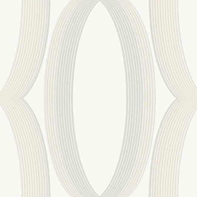 Progression Ogee White Wallpaper - York Wallcoverings - EV3981 - York Wallcoverings Wallpaper