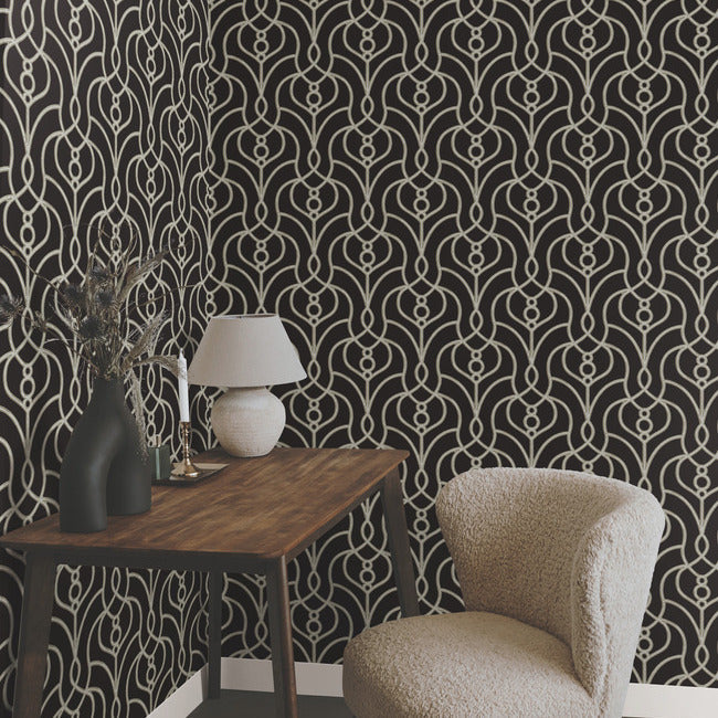divine-trellis-wallpaper-black-york-wallcoverings-ev3945