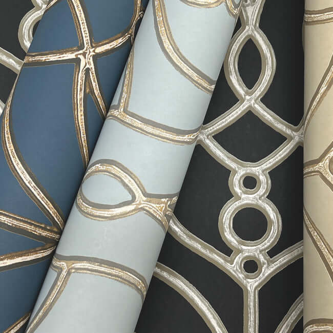 divine-trellis-dusty-blue-wallpaper-york-wallcoverings-ev3948 - York Wallcoverings Wallpaper