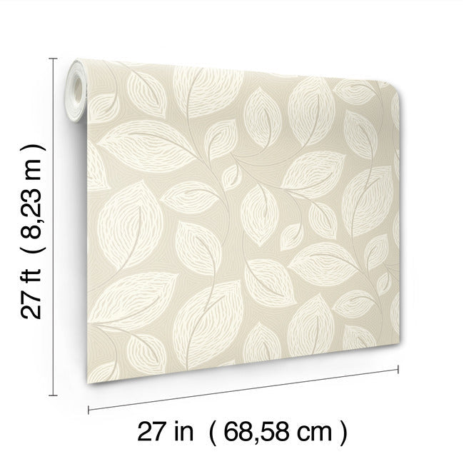 contoured-leaves-wallpaper-sand-york-wallcoverings-ev3923
