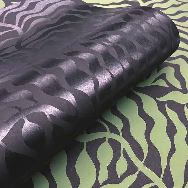 Fern Fronds Black & Green Wallpaper - York Wallcoverings - AG2061 - York Wallcoverings Wallpaper