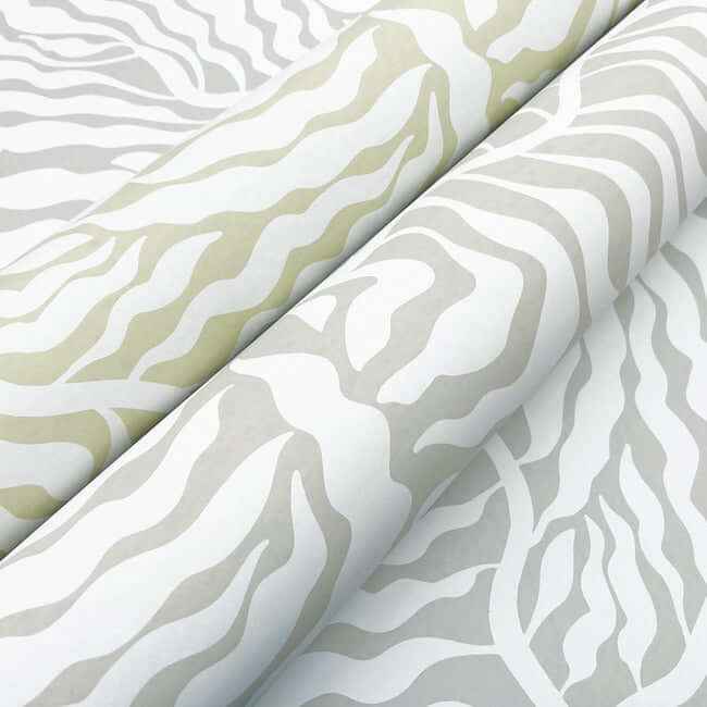 Fern Fronds Taupe & White Wallpaper - York Wallcoverings - AG2063 - York Wallcoverings Wallpaper