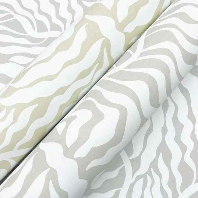 Fern Fronds Taupe & White Wallpaper - York Wallcoverings - AG2063 - York Wallcoverings Wallpaper