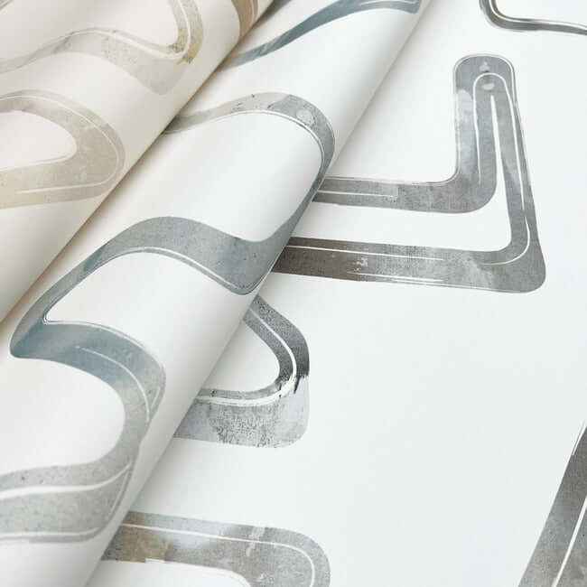 Abstract Aura Caramel & Cream Wallpaper - York Wallcoverings - AG2052 - York Wallcoverings Wallpaper