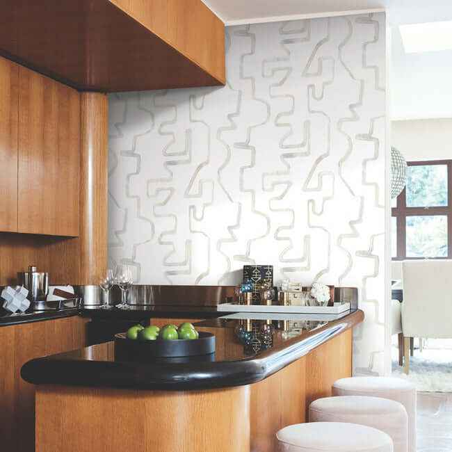Abstract Aura Neutral Wallpaper - York Wallcoverings - AG2053 - York Wallcoverings Wallpaper