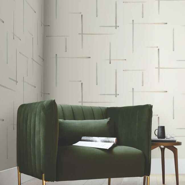 Gilded Sumi-E Neutral & Glint Wallpaper - York Wallcoverings - AG2043 - York Wallcoverings Wallpaper