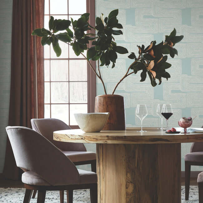 zulu-thread-azure-gold-wallpaper-york-wallcoverings-ag2034 - York Wallcoverings Wallpaper