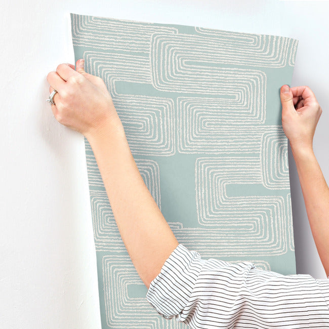nikki-chu-zulu-thread-wallpaper-azure-gold-york-wallcoverings-ag2034