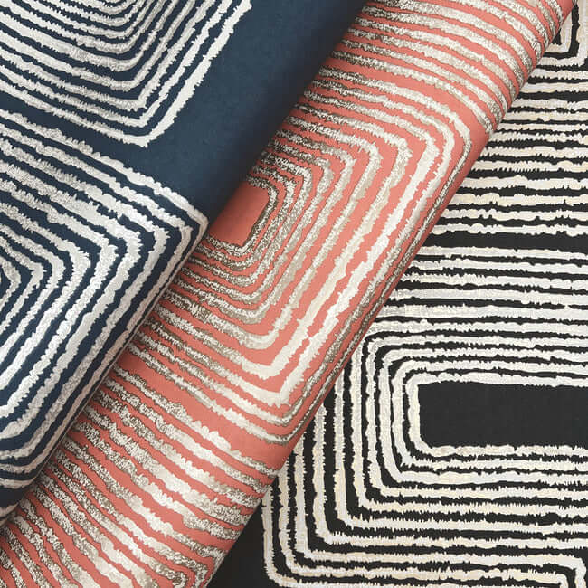 zulu-thread-coral-glint-wallpaper-york-wallcoverings-ag2031 - York Wallcoverings Wallpaper