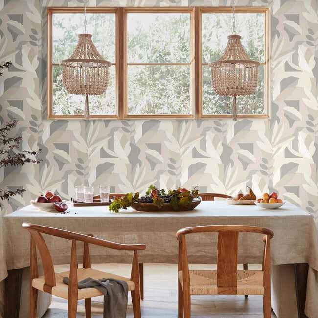 Papier Colle Neutral Wallpaper - York Wallcoverings - AG2002