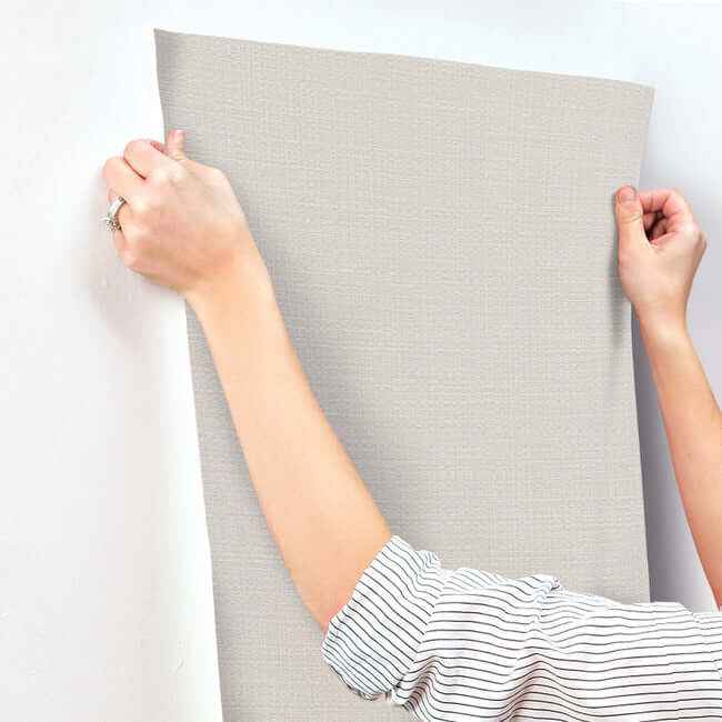 Bali Basketweave Warm Grey Wallpaper - York Wallcoverings - SI24923 - York Wallcoverings Wallpaper