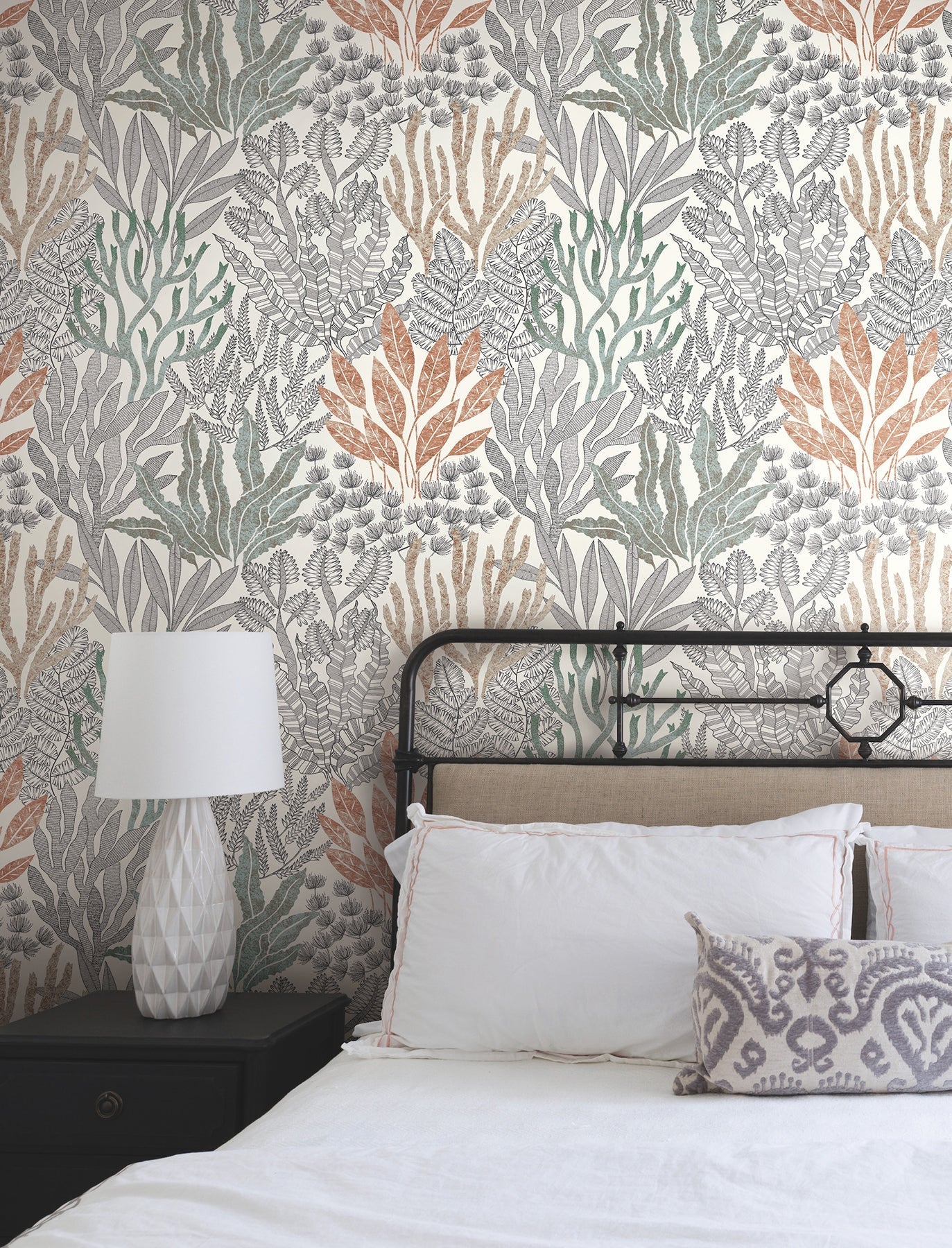 coral-leaves-wallpaper-coral-black-york-wallcoverings-rt7801