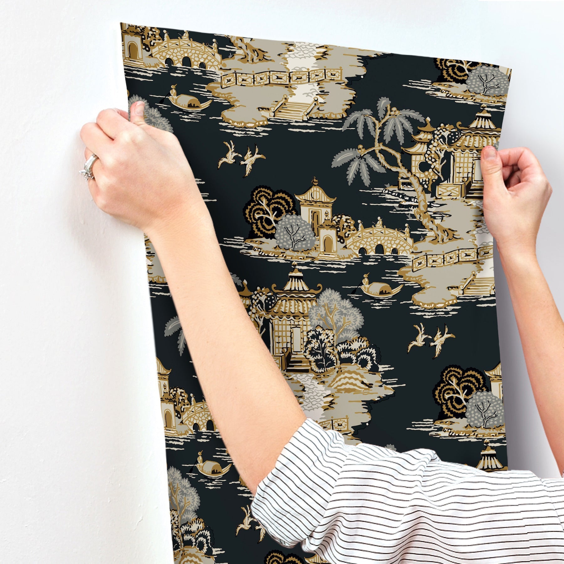 pagoda-and-sampan-scenic-wallpaper-black-york-wallcoverings-rt7902