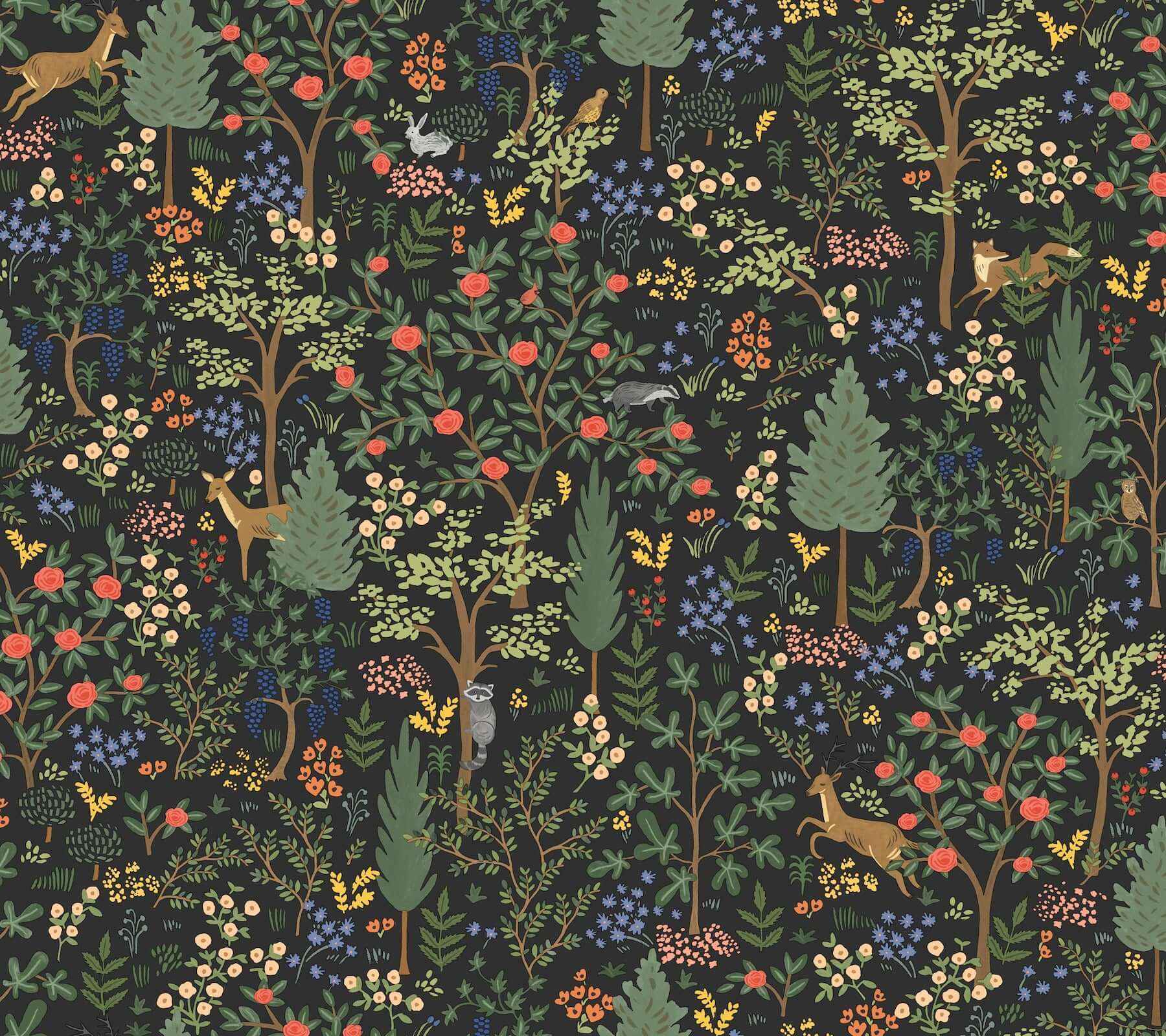 Woodland Black Peel & Stick Wallpaper - York Wallcoverings - PSW1546RL