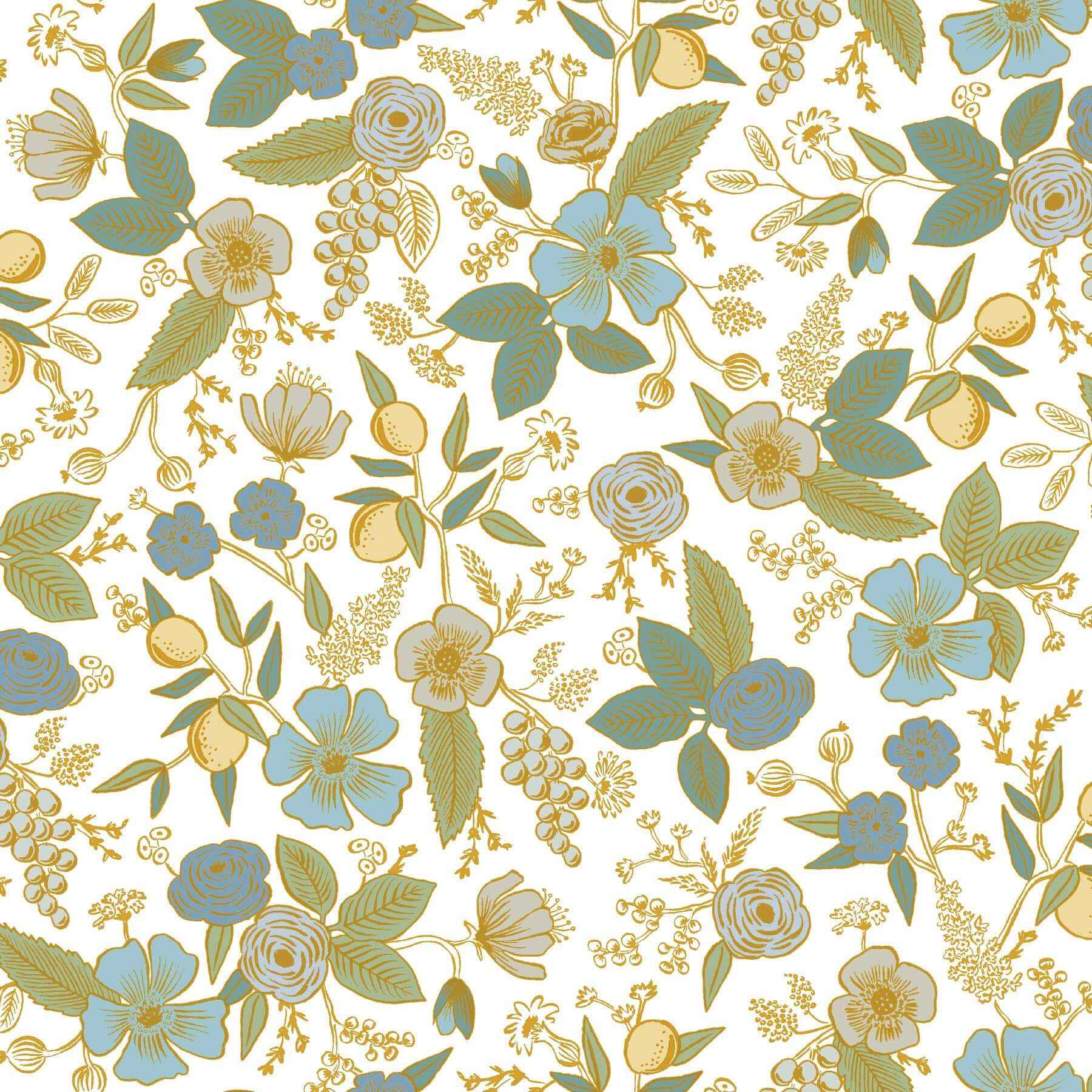 Colette Blue Multicolor Peel & Stick Wallpaper - York Wallcoverings - PSW1535RL