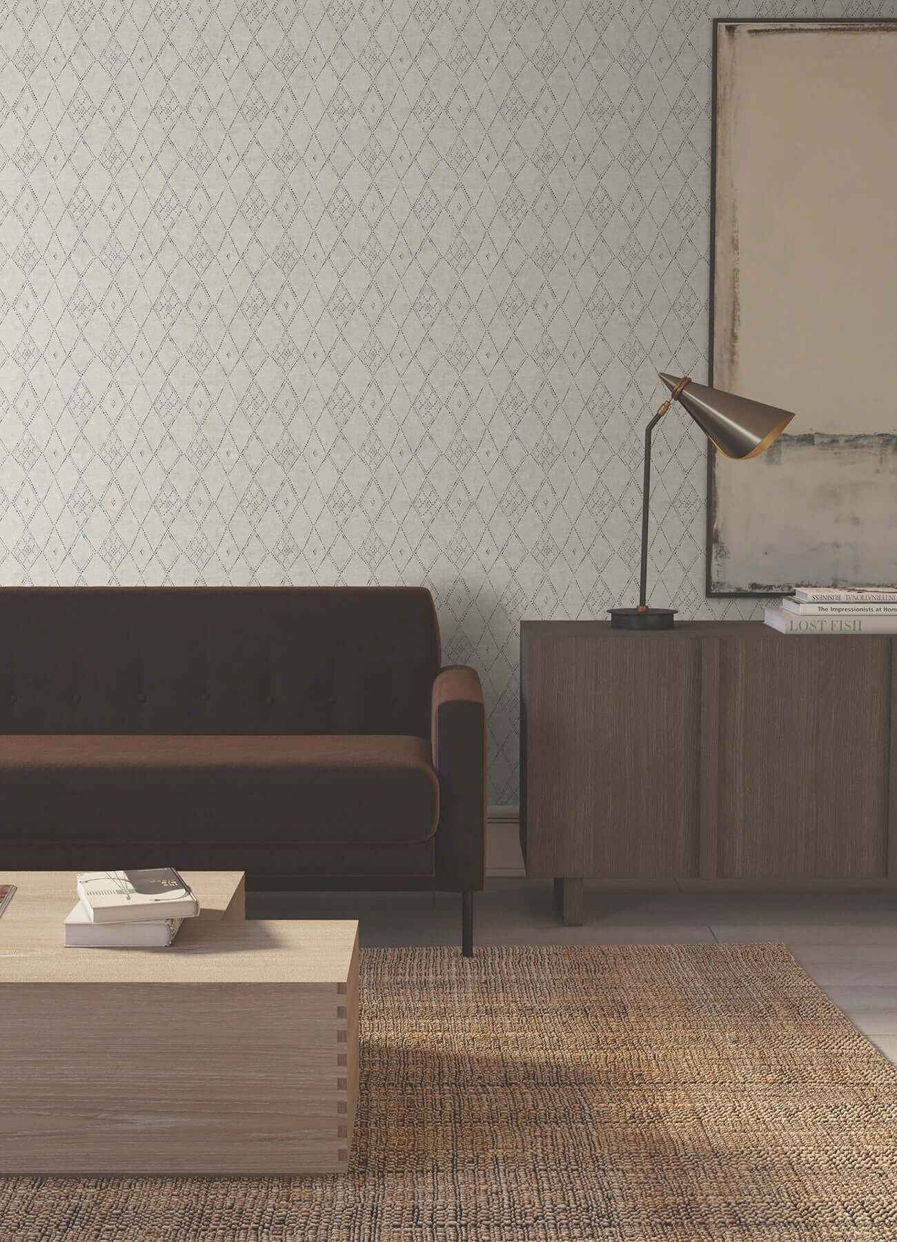 Souk Diamonds Taupe Wallpaper - York Wallcoverings - LM5314 - York Wallcoverings Wallpaper