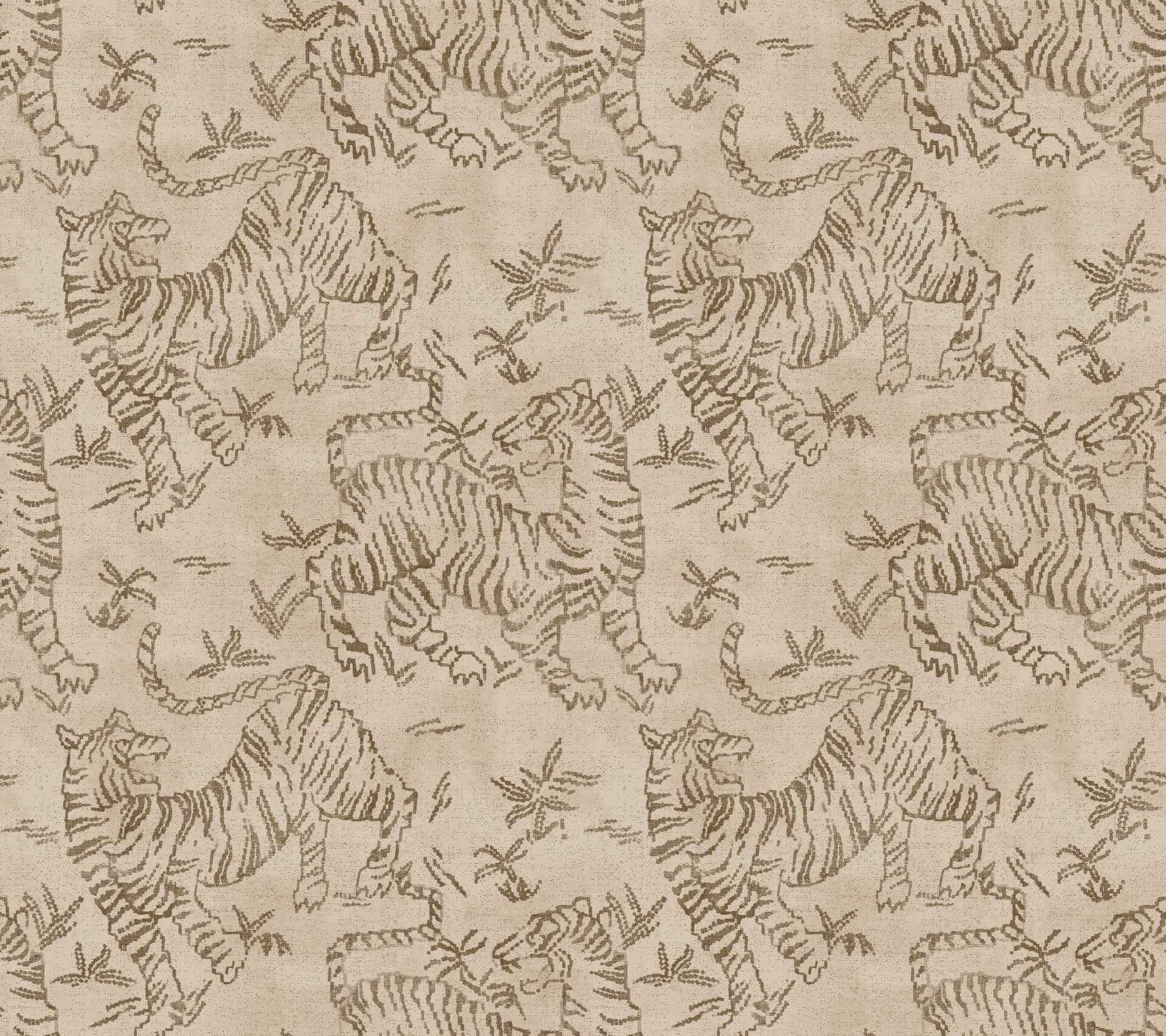 Orly Tigers Blush Wallpaper - York Wallcoverings - LM5334
