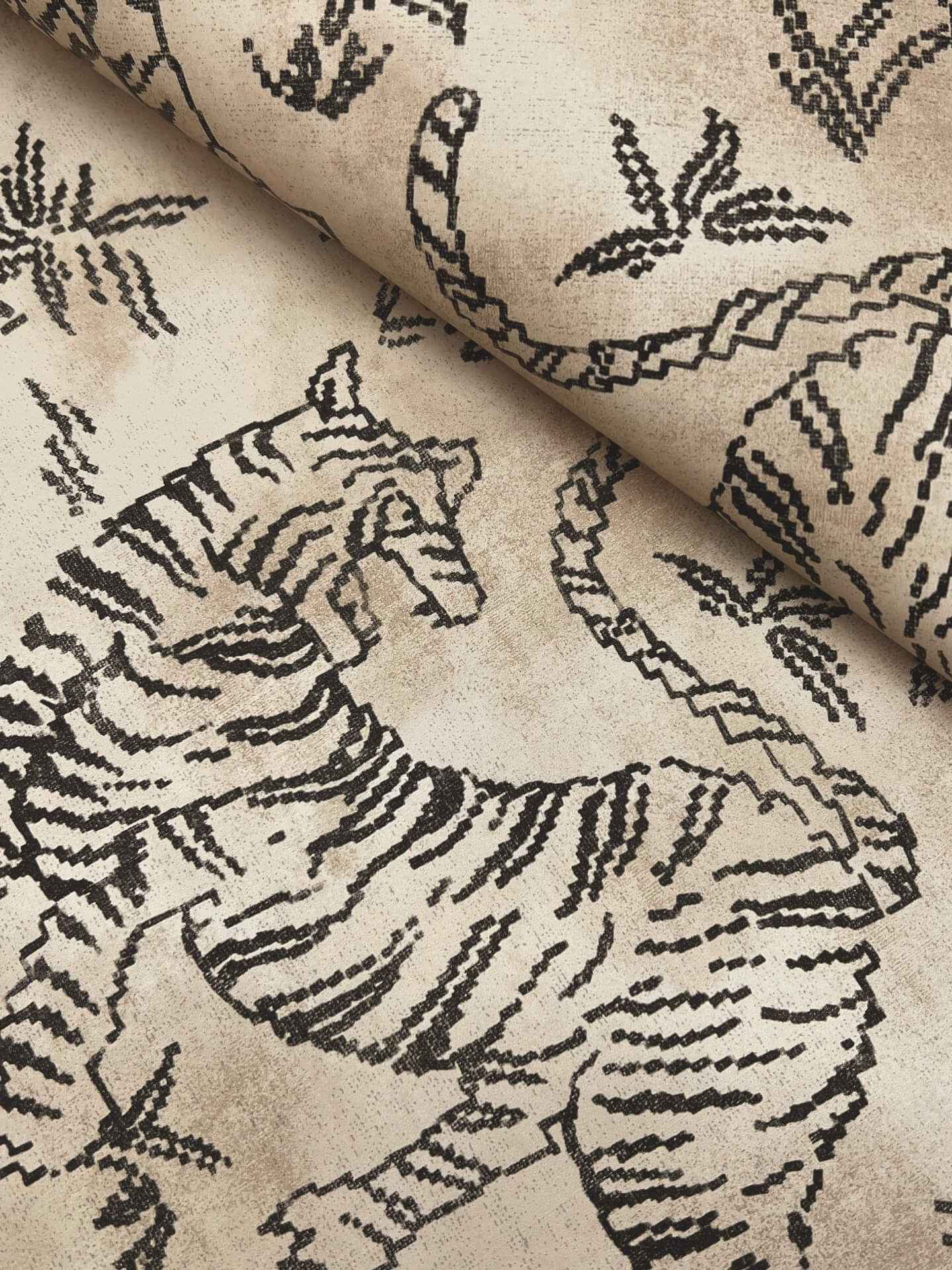 Orly Tigers Taupe Wallpaper - York Wallcoverings - LM5332 - York Wallcoverings Wallpaper