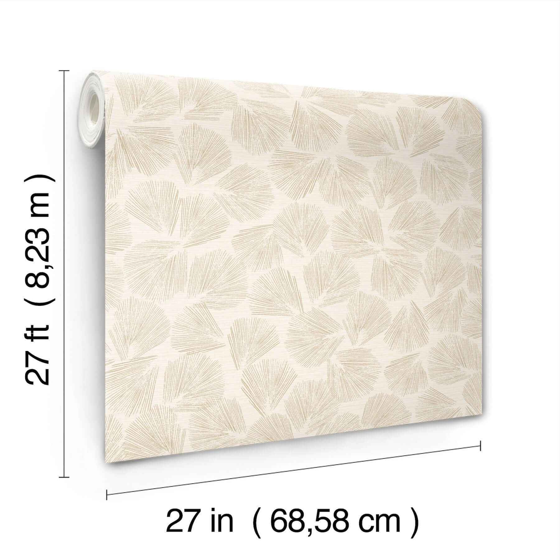 Elora Leaf Gold Wallpaper - York Wallcoverings - LM5353 - York Wallcoverings Wallpaper