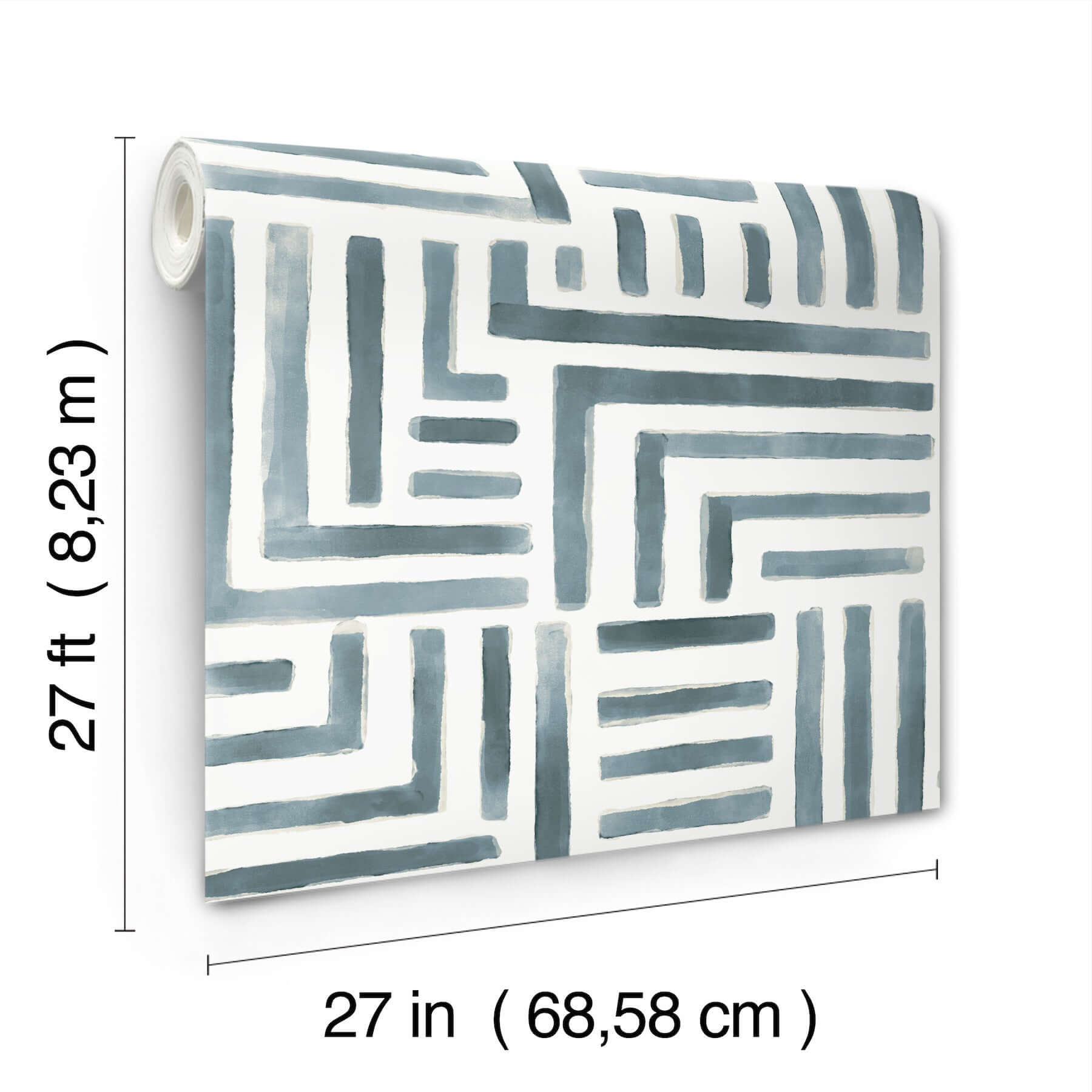 painterly-labyrinth-aqua-wallpaper-york-wallcoverings-lm5364 - York Wallcoverings Wallpaper