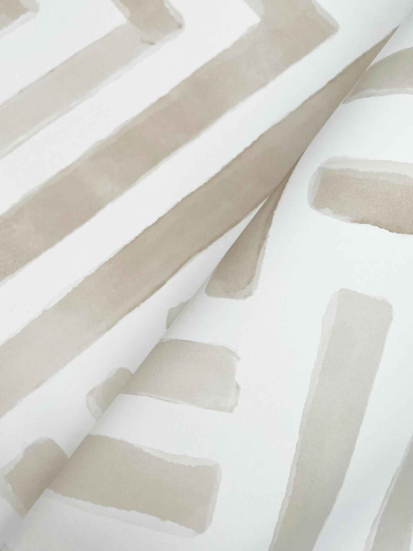 Painterly Labyrinth Light Neutral Wallpaper - York Wallcoverings - LM5362 - York Wallcoverings Wallpaper
