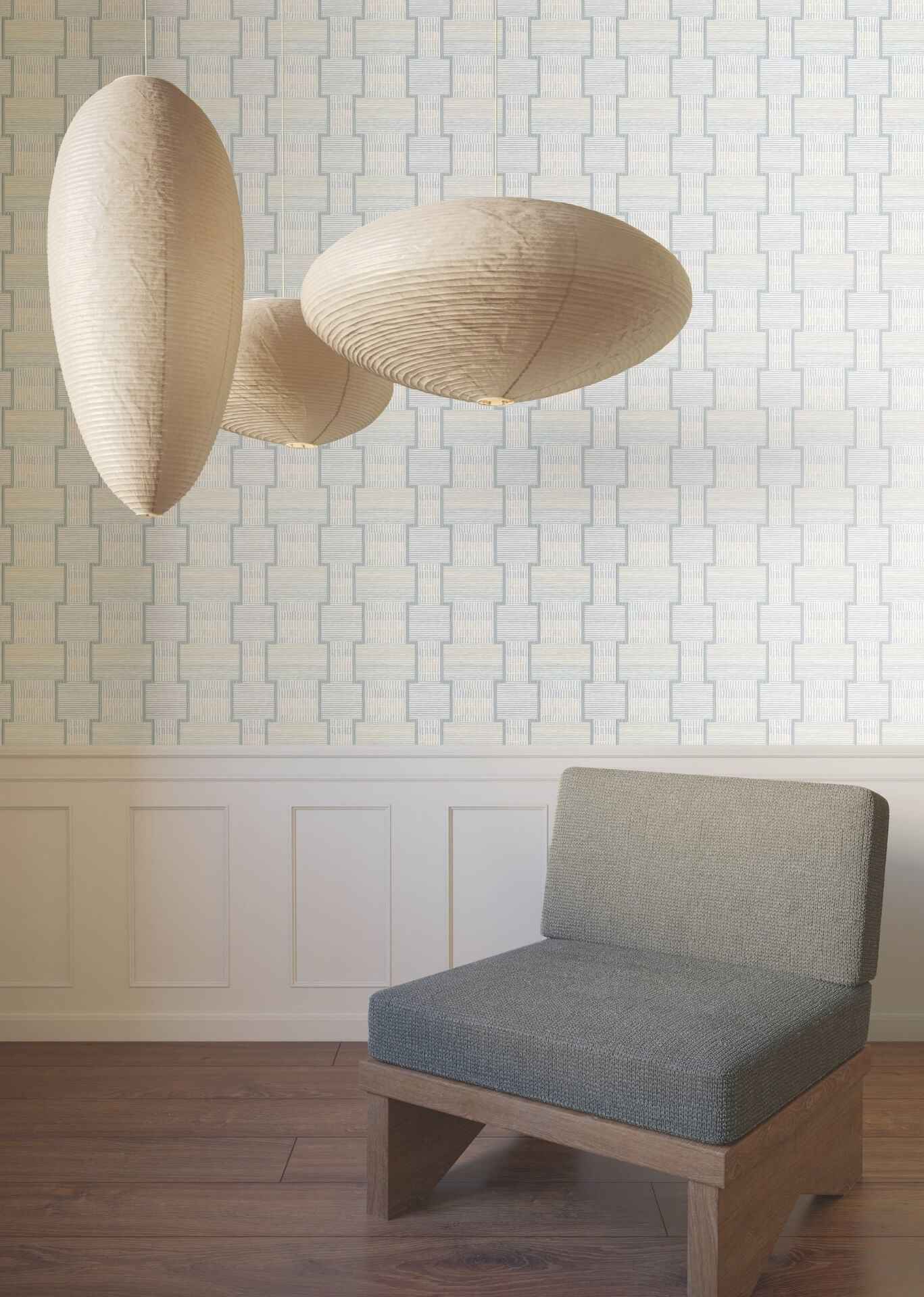La Broderie Sky Blue Wallpaper - York Wallcoverings - LM5374 - York Wallcoverings Wallpaper