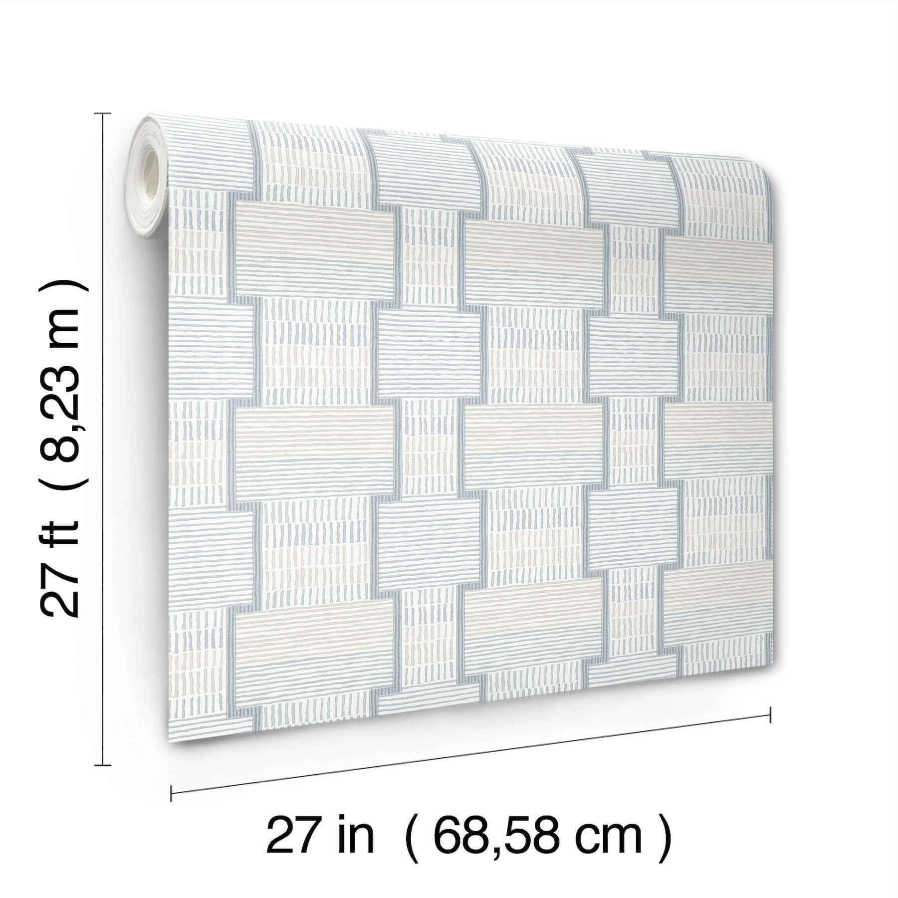 La Broderie Sky Blue Wallpaper - York Wallcoverings - LM5374 - York Wallcoverings Wallpaper