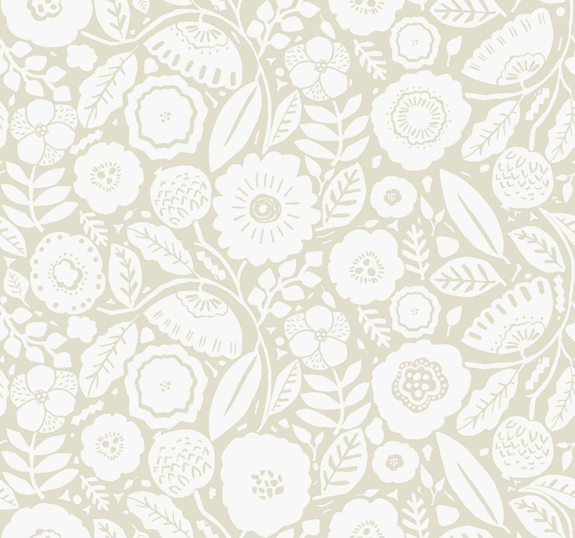 Camille Blossom Linen Wallpaper - York Wallcoverings - LM5394 - York Wallcoverings Wallpaper