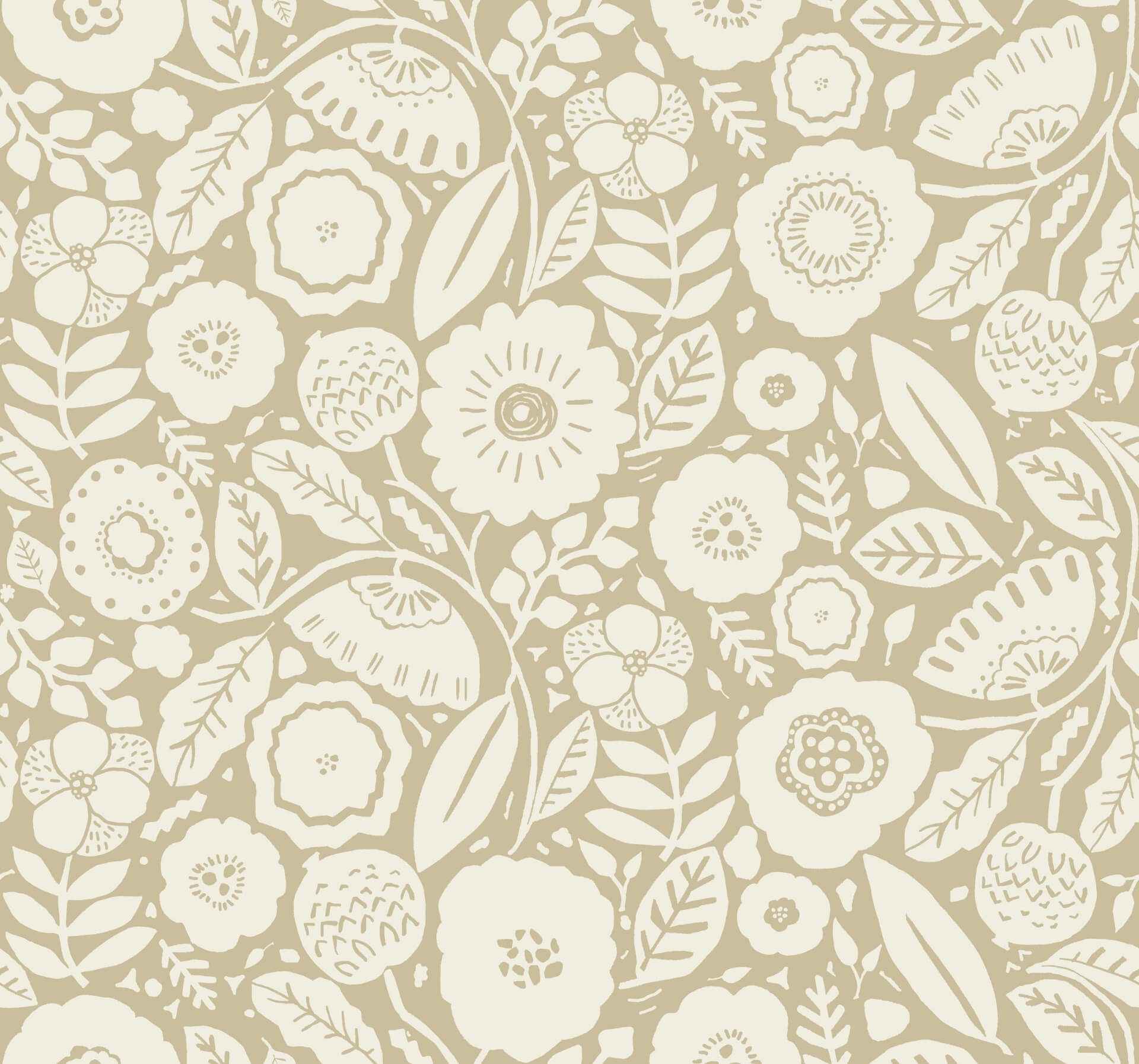 Camille Blossom Ochre Wallpaper - York Wallcoverings - LM5392 - York Wallcoverings Wallpaper