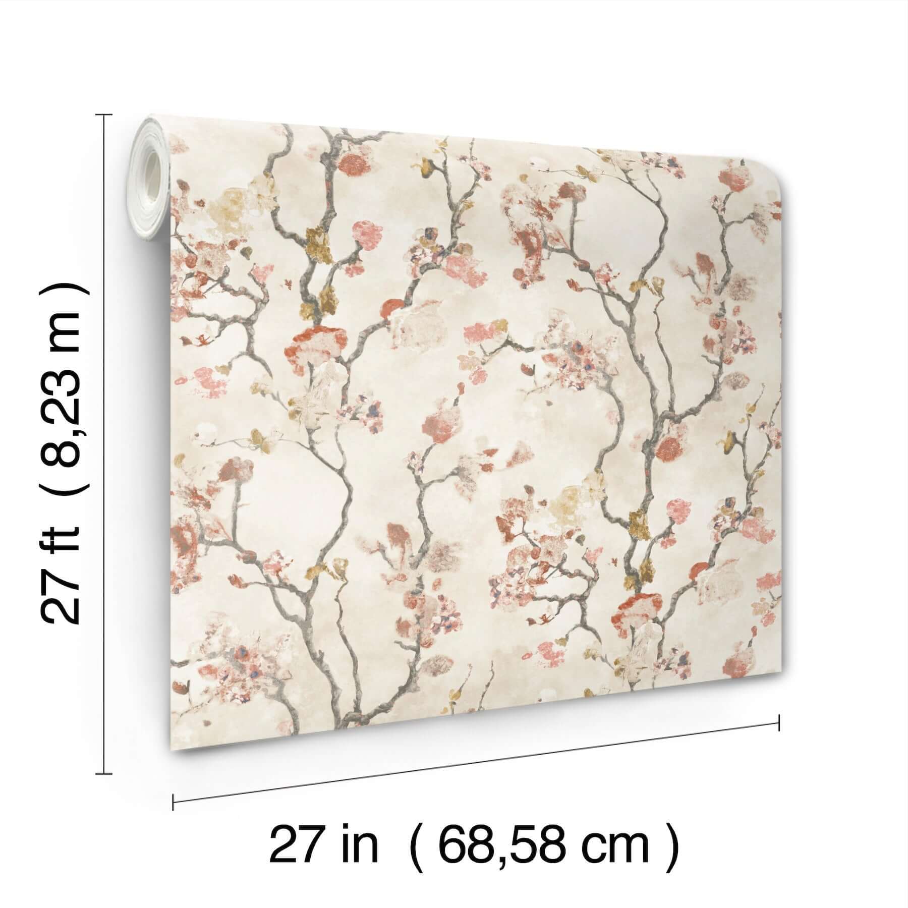 avril-chinoiserie-coral-wallpaper-york-wallcoverings-lm5413 - York Wallcoverings Wallpaper